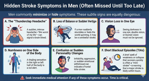 Hidden Stroke Symptoms in Men